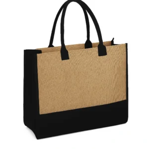 Classic Contrast Jute Carryall