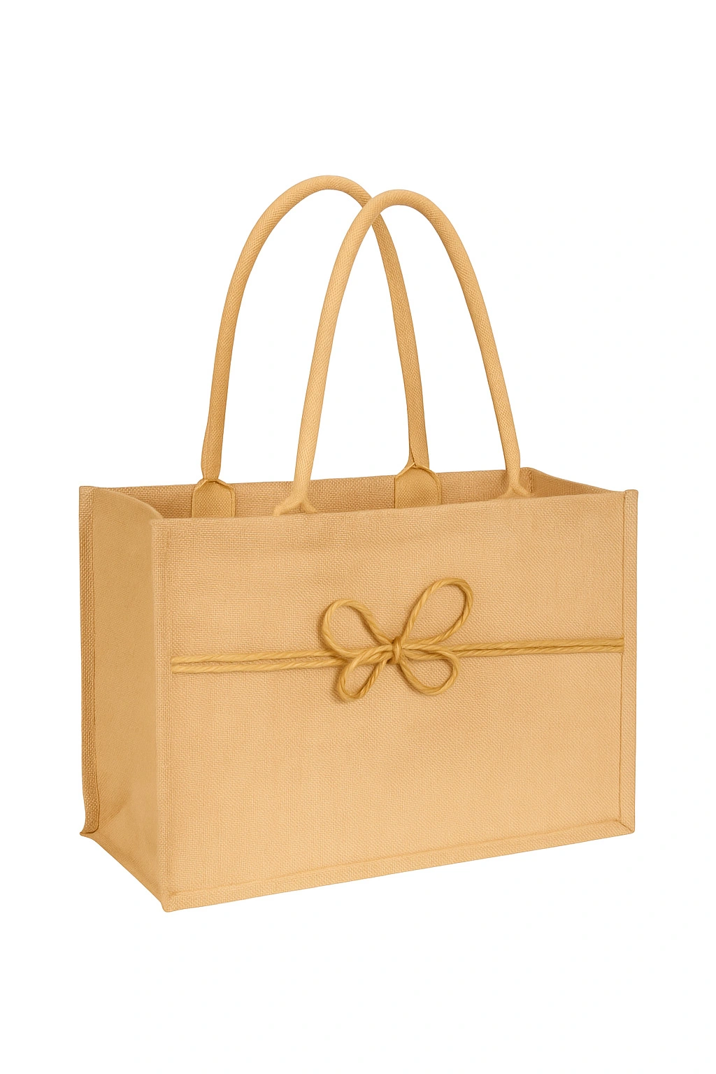 Elegant Bow Jute Gift Tote