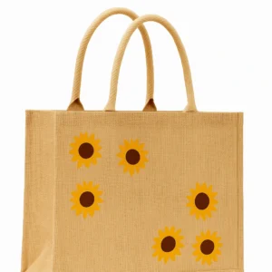 Sunny Bloom Jute Tote